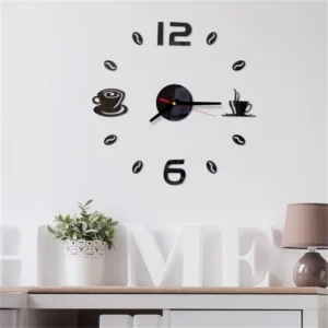 Digital Wall Clock Sticker Modern Design Clock DIY Clock Wall Kitchen Clock Living Room Home Decor Diy Living Room Quartz Needl
